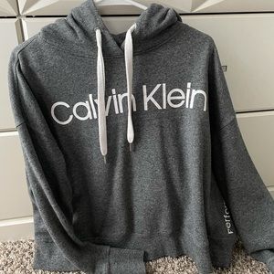 Grey Calvin Klein pullover hoodie